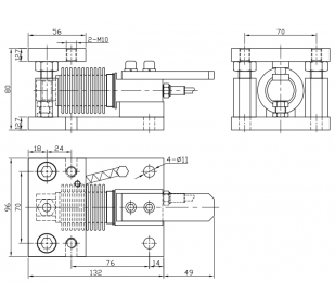 Mounting for load cell ZH-LP7