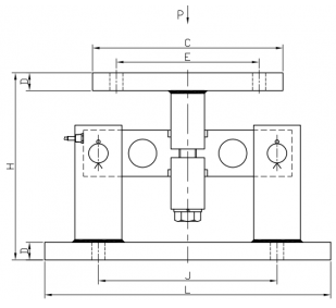 Mounting for load cell ZH-DS2